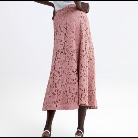 ❤️❤️ZARA LACE MIDI SKIRT - Picture 8 of 8